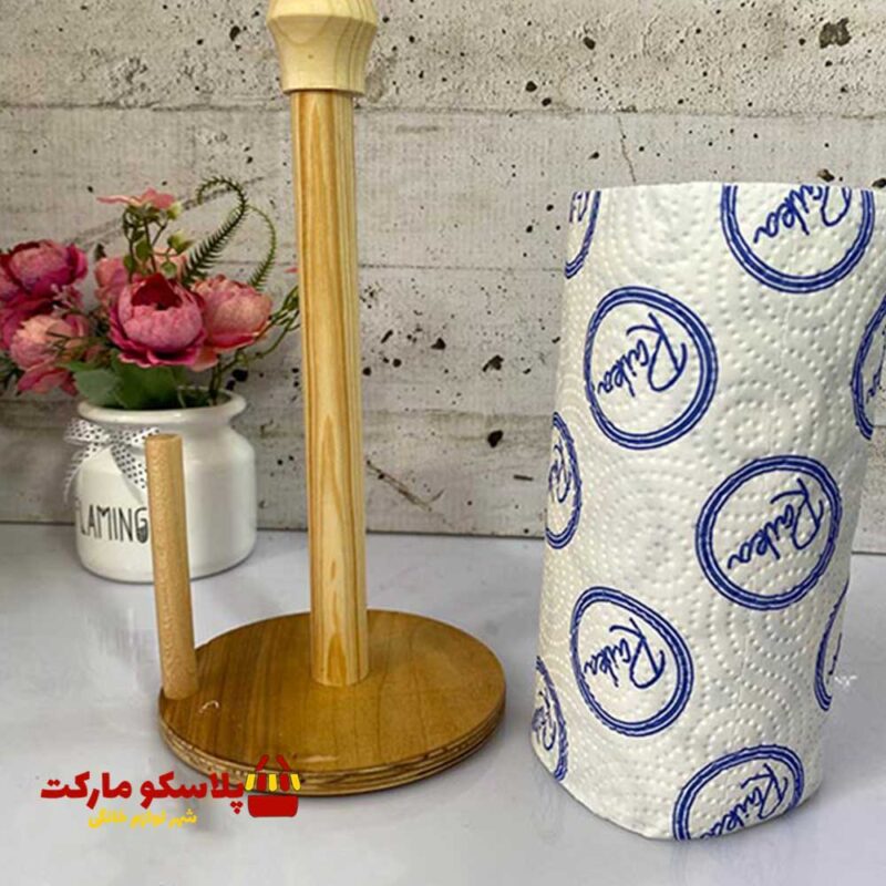 جا دستمال رولی لیمون مدل پایه چوبی کد 506