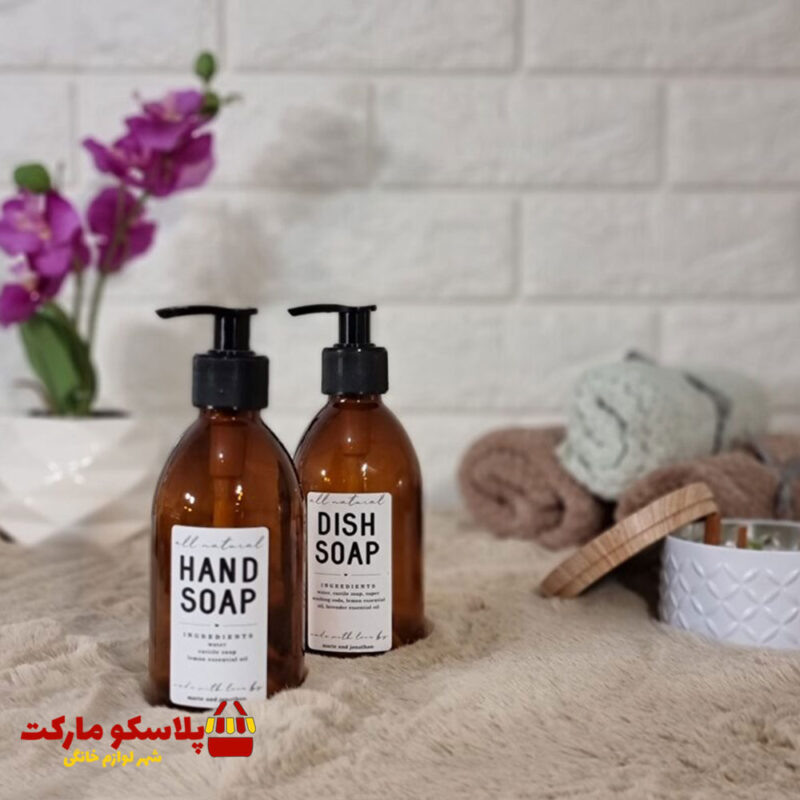 جا مایع دستشویی مدل لیبل‌ دار مجموعه دو عددی کد 1545