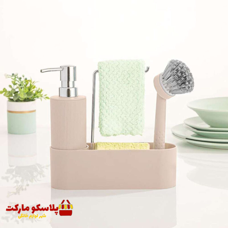 ست جا مایعی گرد لیمون مدل شیاردار کد 1594