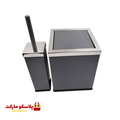 ست سرویس بهداشتی 4 پارچه مدل مربع دور کروم کد 1003