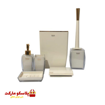 ست سرویس بهداشتی 6 پارچه لیمون مدل رومانتیک کد 1021