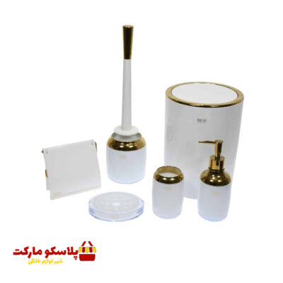 ست سرویس بهداشتی 6 پارچه لیمون مدل رومانتیک کد 1022