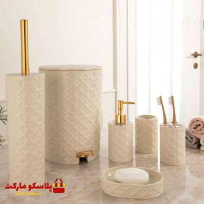 ست سرویس بهداشتی لیمون طرح گل کد 1051