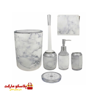 ست سرویس بهداشتی ۶ پارچه لیمون مدل romantic کد 1019