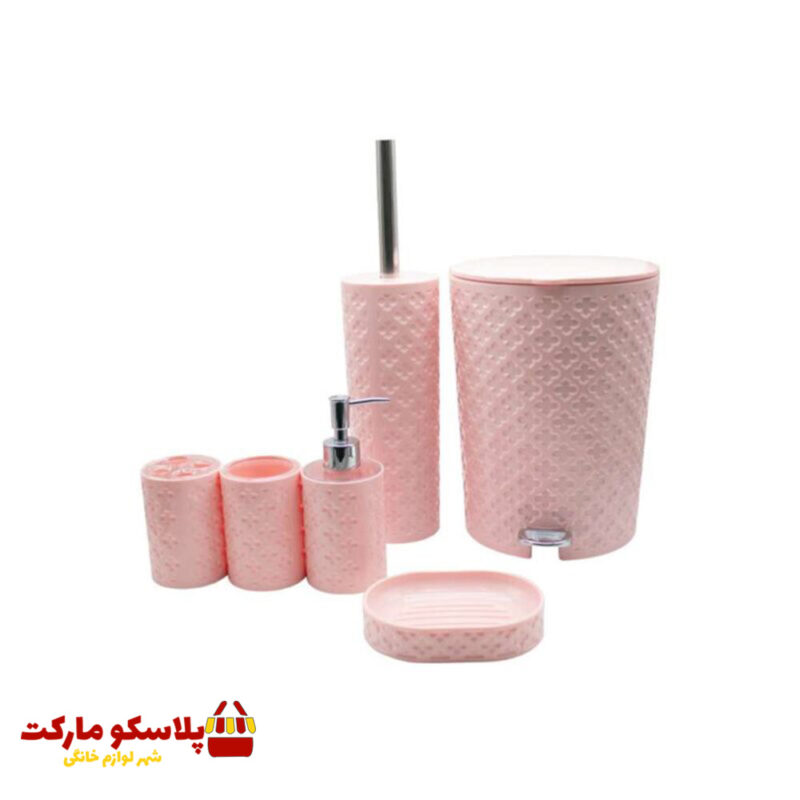 ست سرویس بهداشتی لیمون طرح گل کد 1051
