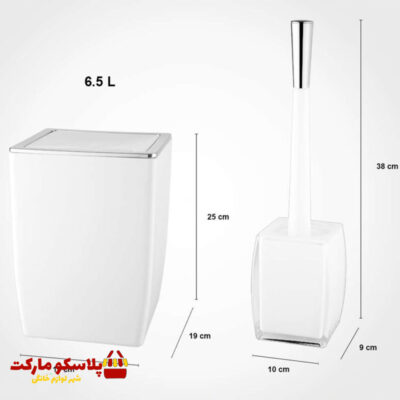 ست سطل و فرچه دو جداره لیمون طرح کلاسیک کد 1069