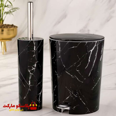 ست سطل و فرچه لیمون طرح ماربل کد 1073