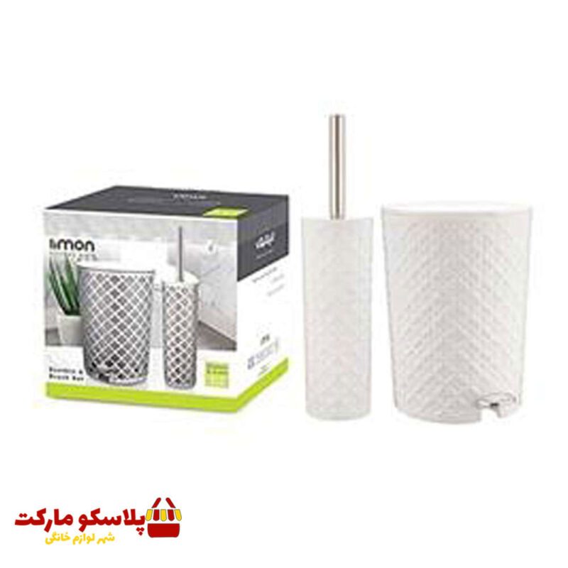 ست سطل و فرچه لیمون طرح گل کد 1072