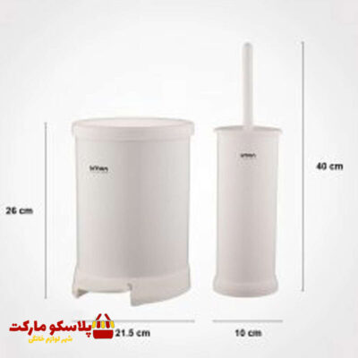 ست سطل و فرچه گرد لیمون طرح درب رنگی کد 1070