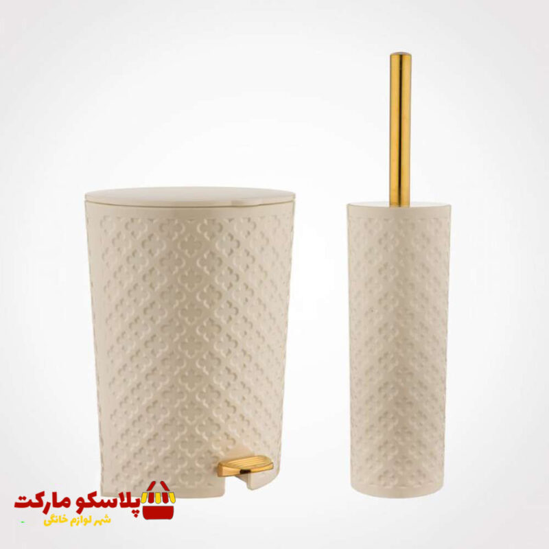 ست سطل و فرچه لیمون طرح گل کد 1072